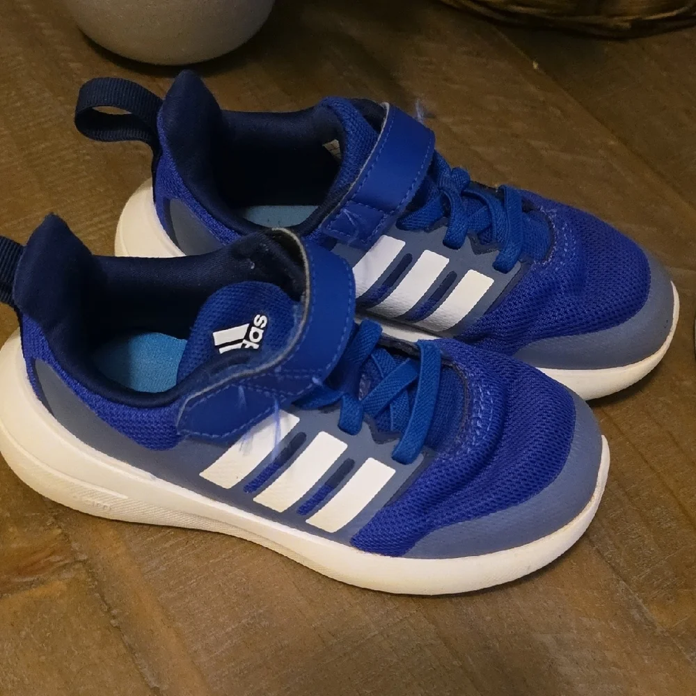 Adidas Kids Blue and White Sneakers - Picture 3 of 5